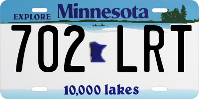 MN license plate 702LRT
