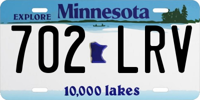 MN license plate 702LRV