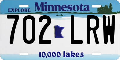 MN license plate 702LRW