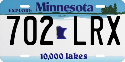 MN license plate 702LRX