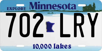 MN license plate 702LRY