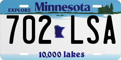 MN license plate 702LSA