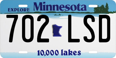 MN license plate 702LSD