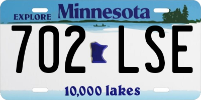 MN license plate 702LSE