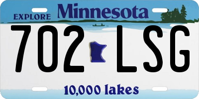 MN license plate 702LSG