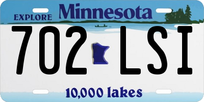 MN license plate 702LSI
