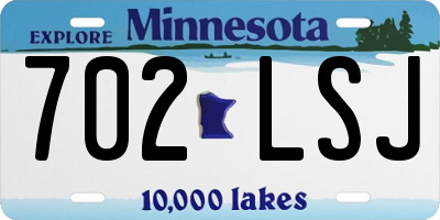MN license plate 702LSJ