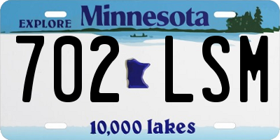 MN license plate 702LSM