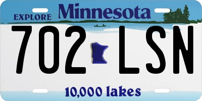MN license plate 702LSN