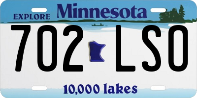 MN license plate 702LSO