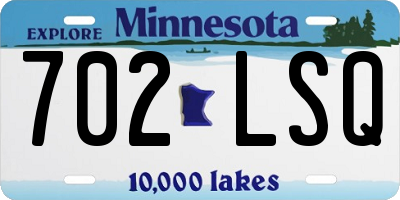 MN license plate 702LSQ