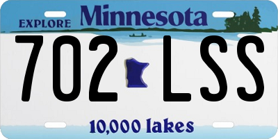 MN license plate 702LSS
