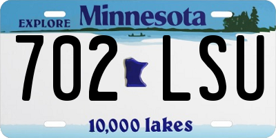 MN license plate 702LSU