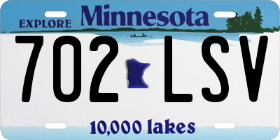 MN license plate 702LSV