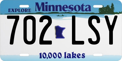 MN license plate 702LSY