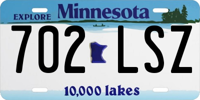 MN license plate 702LSZ