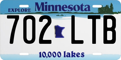 MN license plate 702LTB