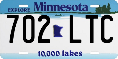 MN license plate 702LTC