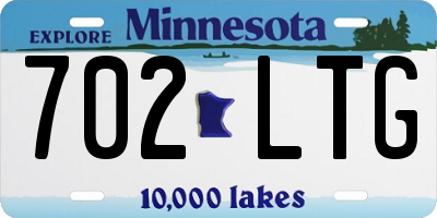 MN license plate 702LTG