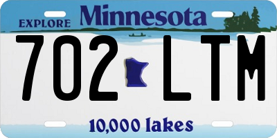 MN license plate 702LTM