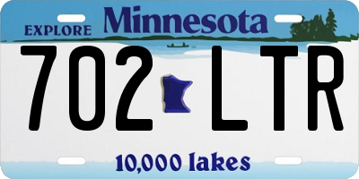 MN license plate 702LTR