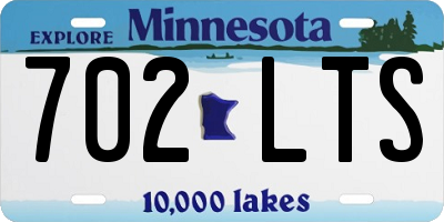 MN license plate 702LTS