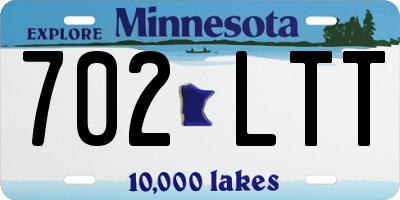 MN license plate 702LTT