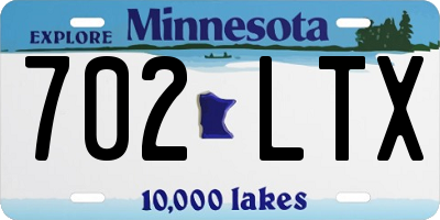 MN license plate 702LTX