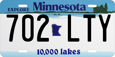 MN license plate 702LTY