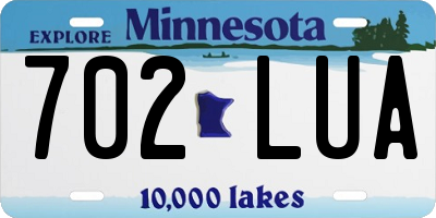 MN license plate 702LUA