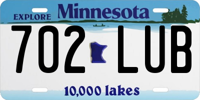MN license plate 702LUB