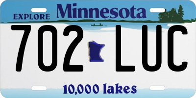 MN license plate 702LUC