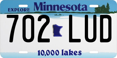 MN license plate 702LUD