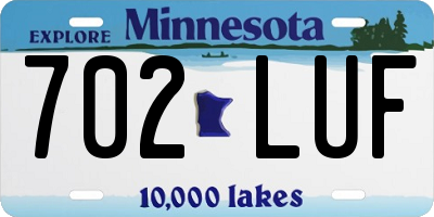 MN license plate 702LUF