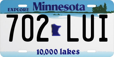 MN license plate 702LUI