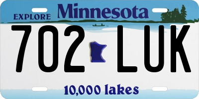 MN license plate 702LUK