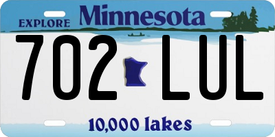 MN license plate 702LUL