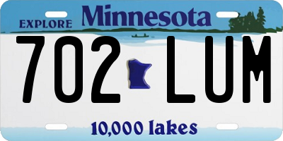 MN license plate 702LUM