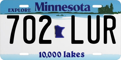 MN license plate 702LUR
