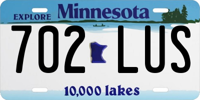 MN license plate 702LUS