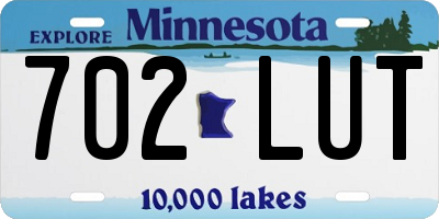 MN license plate 702LUT