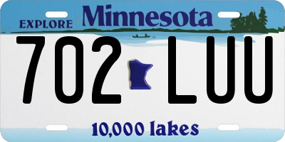 MN license plate 702LUU