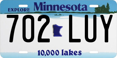 MN license plate 702LUY
