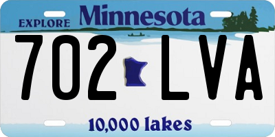 MN license plate 702LVA
