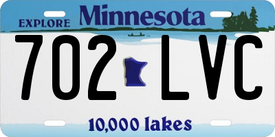 MN license plate 702LVC