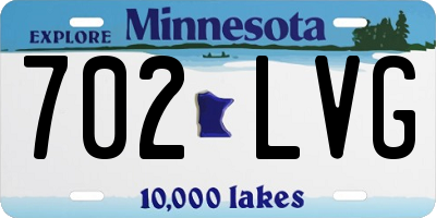 MN license plate 702LVG