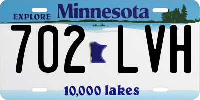 MN license plate 702LVH