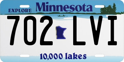 MN license plate 702LVI