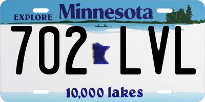 MN license plate 702LVL