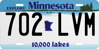MN license plate 702LVM